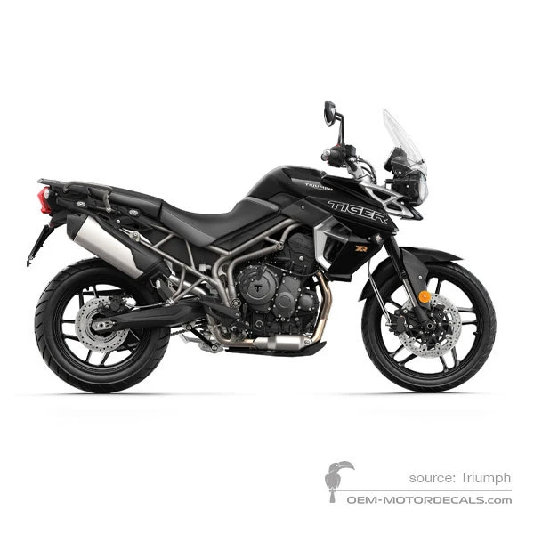 Naklejki do TRIUMPH TIGER 800XR 2019 - Czarny • Triumph Naklejki OEM