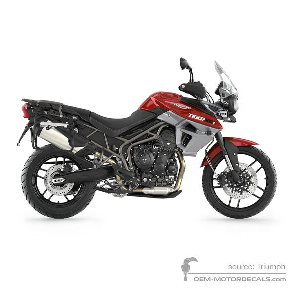 Aufkleber für Triumph TIGER 800XRt 2017 - Rot • Triumph OEM-Aufkleber