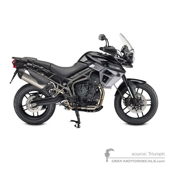 Decals for Triumph TIGER 800XRx 2016 - Black • Triumph OEM Decals