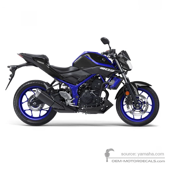 Stickers voor Yamaha MT03 2018 - Blauw • Yamaha OEM Stickers