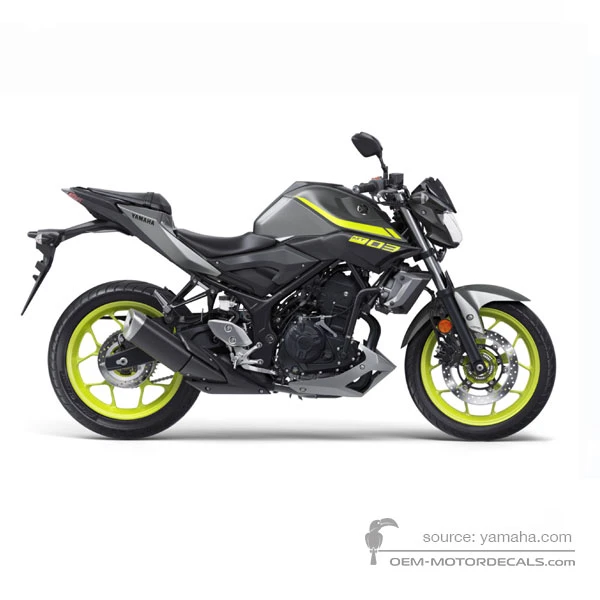 Stickers voor Yamaha MT03 2018 - Grijs • Yamaha OEM Stickers