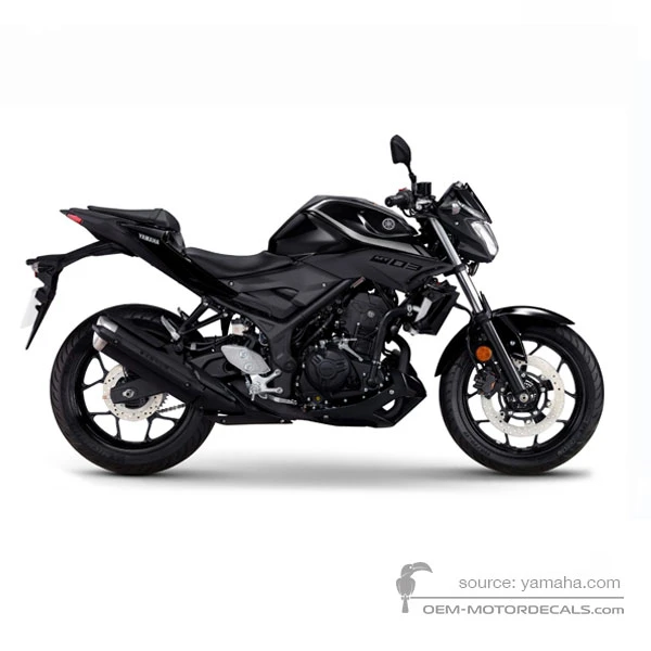 Pegatinas para Yamaha MT03 2019 - Negro • Yamaha Pegatinas OEM