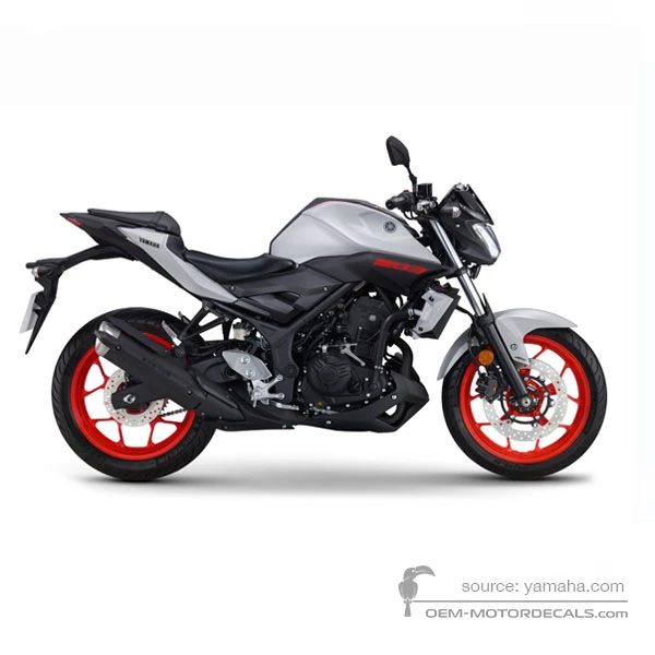 Adesivi per Yamaha MT03 2019 - Grigio • Yamaha Adesivi OEM
