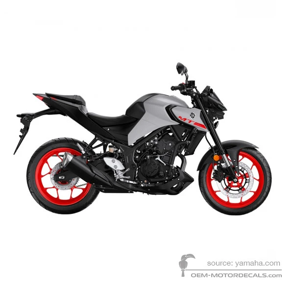 Aufkleber für Yamaha MT03 2020 - Grau • Yamaha OEM-Aufkleber