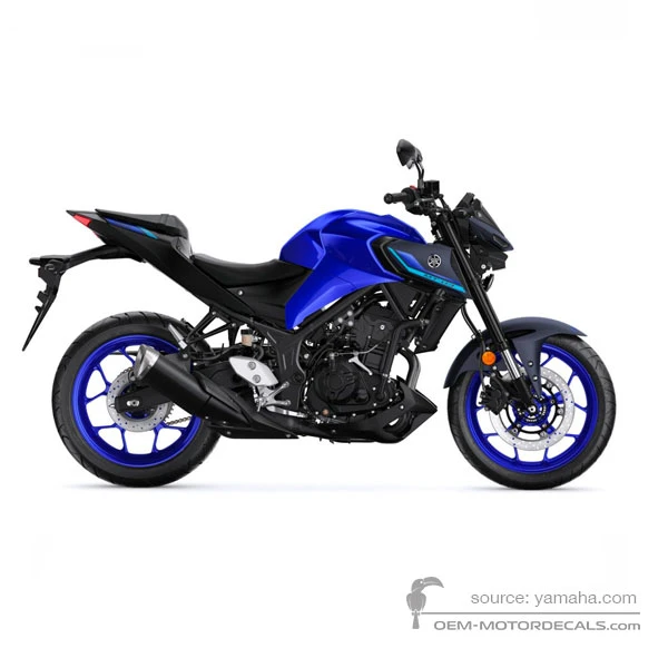 Decals for Yamaha MT03 2024 - Blue • Yamaha OEM Decals