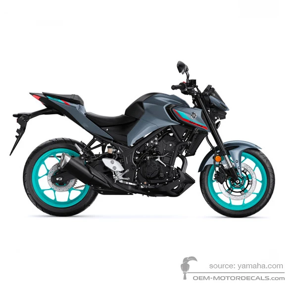 Pegatinas para Yamaha MT03 2022 - Gris • Yamaha Pegatinas OEM