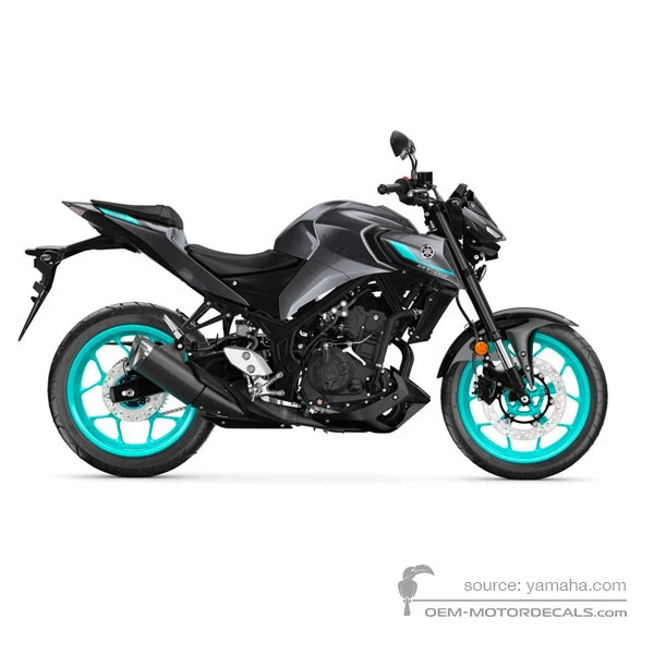 Decals for Yamaha MT03 2024 - Gray • Yamaha OEM Decals