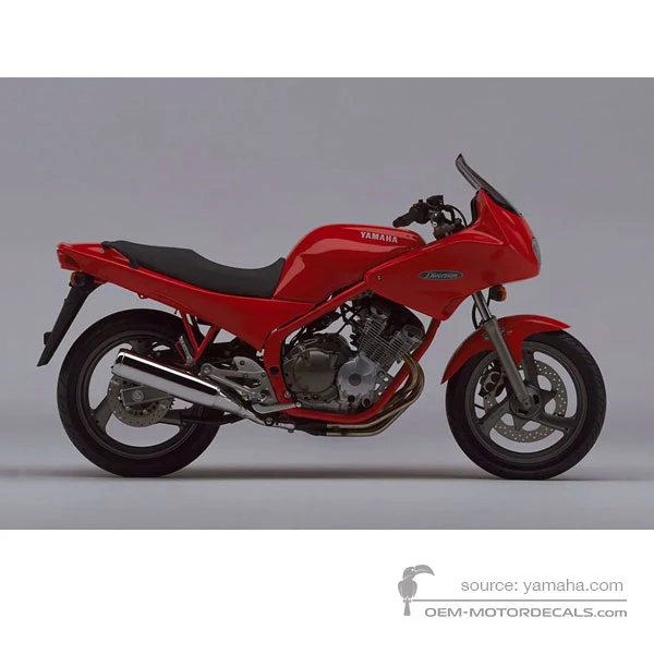 Stickers voor Yamaha XJ600S DIVERSION 1993 - Rood • Yamaha OEM Stickers