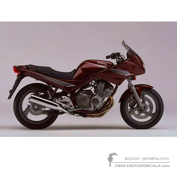 Pegatinas para Yamaha XJ600S DIVERSION 1995 - Marrón • Yamaha Pegatinas OEM
