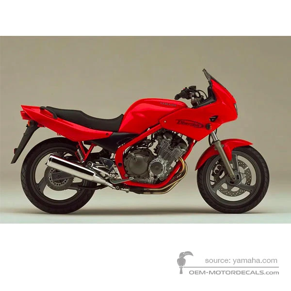 Adesivi per Yamaha XJ600S DIVERSION 1996 - Rosso • Yamaha Adesivi OEM