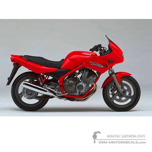 Adesivi per Yamaha XJ600S DIVERSION 1997 - Rosso • Yamaha Adesivi OEM
