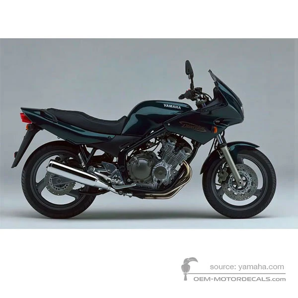 Stickers voor Yamaha XJ600S DIVERSION 1999 - Groen • Yamaha OEM Stickers