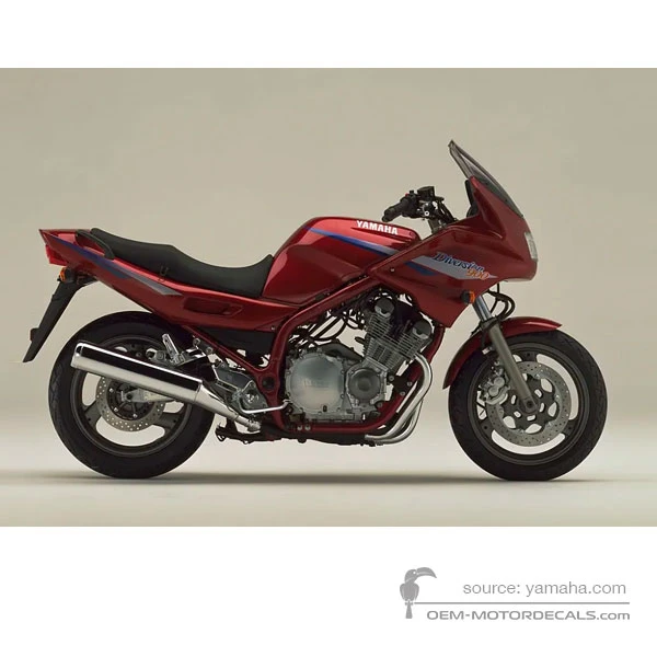 Stickers voor Yamaha XJ900S DIVERSION 1996 - Rood • Yamaha OEM Stickers