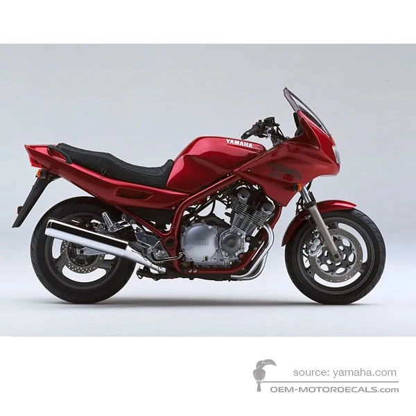 Stickers voor Yamaha XJ900S DIVERSION 1998 - Rood • Yamaha OEM Stickers