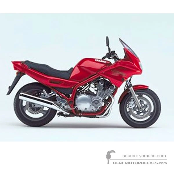 Stickers voor Yamaha XJ900S DIVERSION 2000 - Rood • Yamaha OEM Stickers