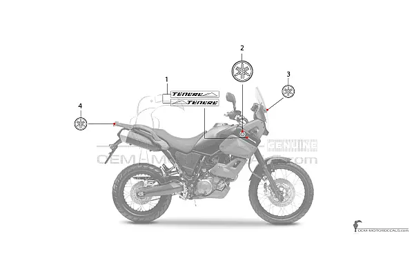 Yamaha XT660Z Tenere 2008 - Zwart
