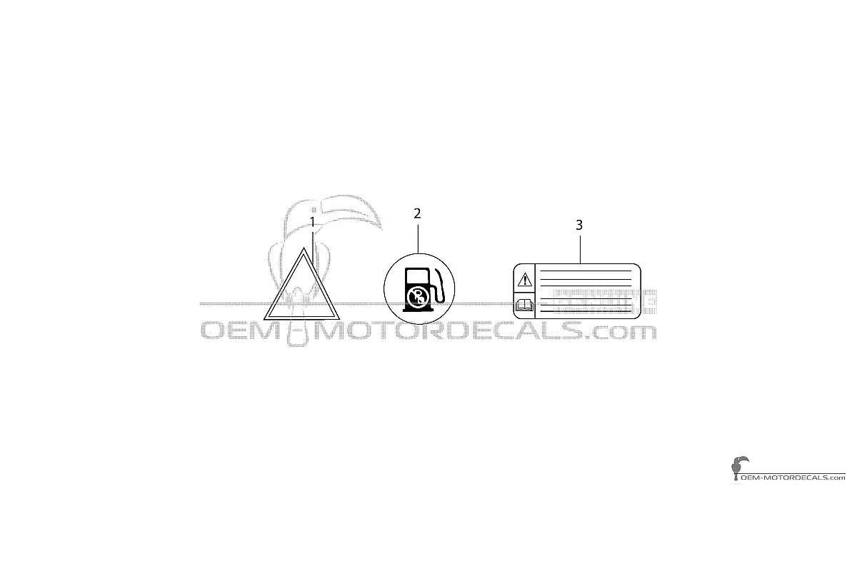 Stickers voor Yamaha XT66oZ Tenere - Voorzichtigheid labels • Yamaha OEM Stickers