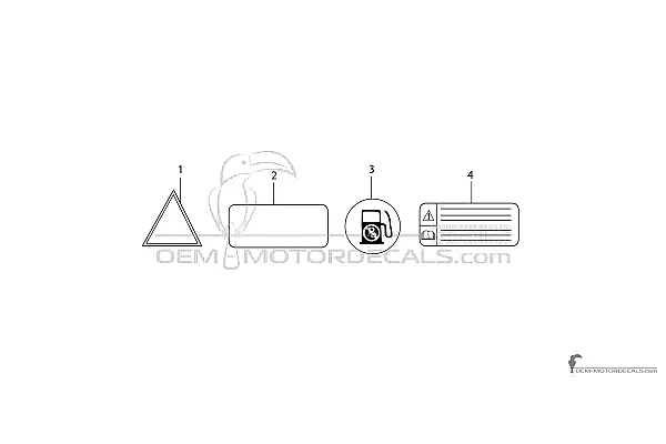 Yamaha XT660Z Tenere - Caution labels