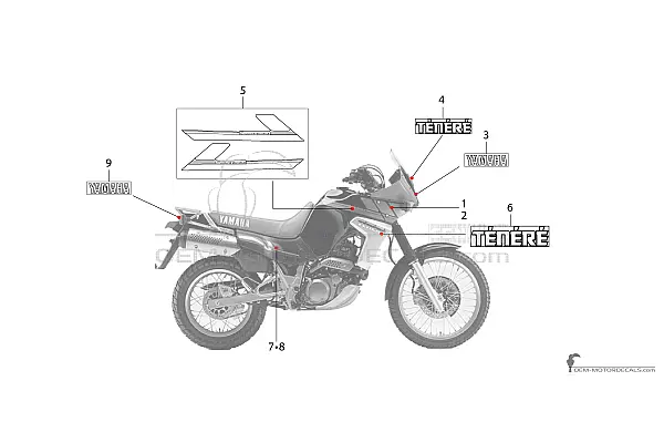 Yamaha XTZ660 TENERE 1991 - Zwart