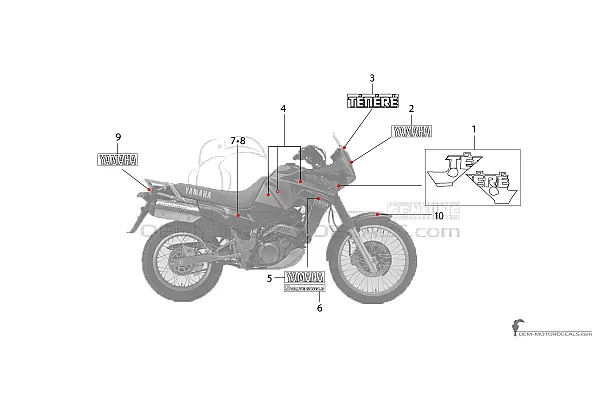 Yamaha XTZ660 TENERE 1993 - Zwart
