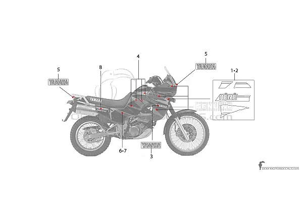 Yamaha XTZ660 TENERE 1994 - Black