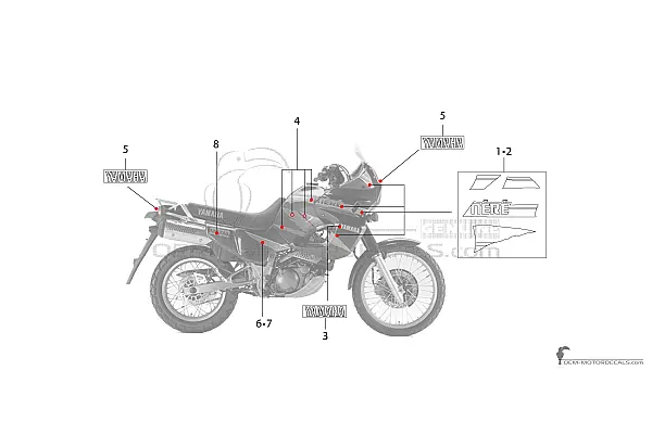 Yamaha XTZ660 TENERE 1994 - Blue