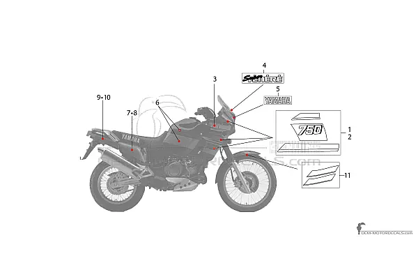 Yamaha XTZ750 Super Tenere 1990 - Black