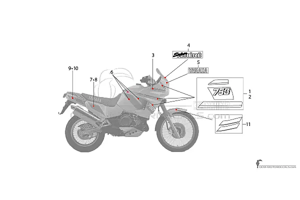 Yamaha XTZ750 Super Tenere 1990 - Red