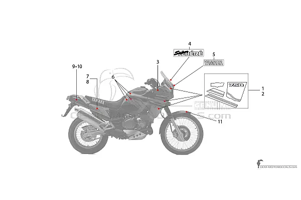 Yamaha XTZ750 Super Tenere 1994 - Blau