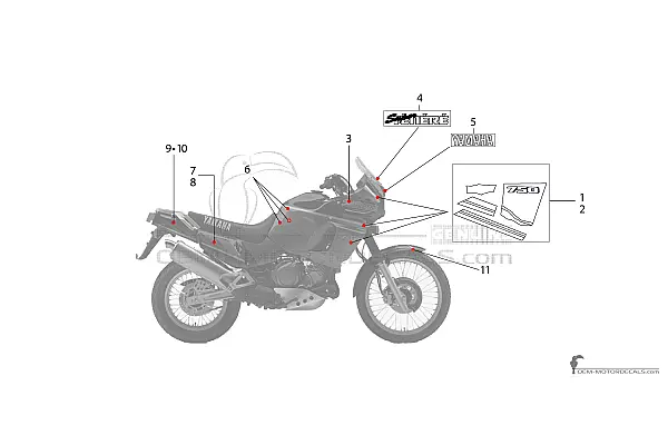 Yamaha XTZ750 Super Tenere 1994 - Blauw