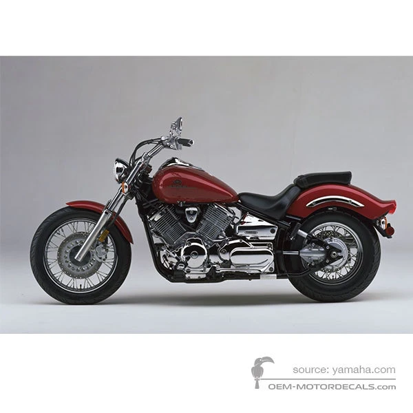 Stickers voor Yamaha XVS1100C VSTAR 1999 - Rood • Yamaha OEM Stickers