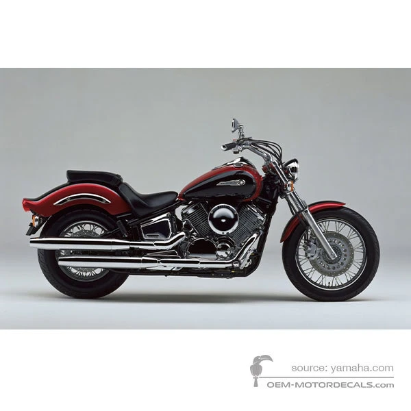 Aufkleber für Yamaha XVS1100 DRAGSTAR 1999 - Rot • Yamaha OEM-Aufkleber
