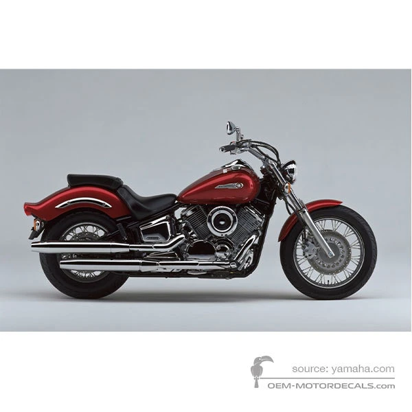 Aufkleber für Yamaha XVS1100 DRAGSTAR 2000 - Rot • Yamaha OEM-Aufkleber