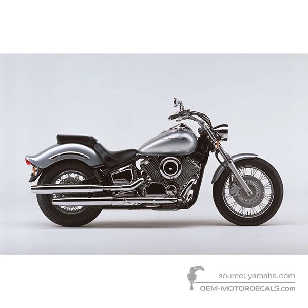 Pegatinas para Yamaha XVS1100 DRAGSTAR 2002 - Plata • Yamaha Pegatinas OEM