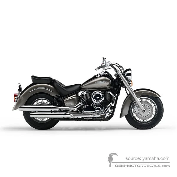 Autocollants pour Yamaha XVS1100A DRAGSTAR CLASSIC 2005 - Gris • Yamaha Autocollants OEM