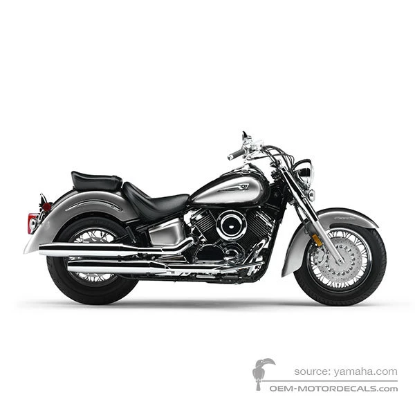 Stickers voor Yamaha XVS1100A DRAGSTAR CLASSIC 2007 - Grijs • Yamaha OEM Stickers