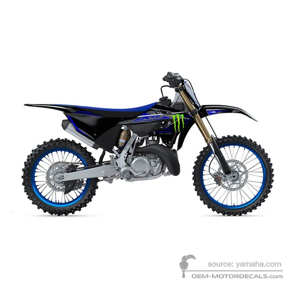 Adesivi per Yamaha YZ250 2022 - Nero • Yamaha Adesivi OEM