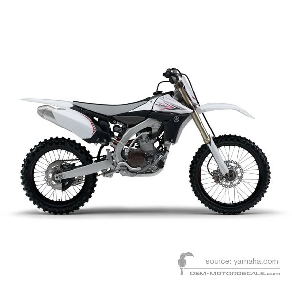 Aufkleber für Yamaha YZ450F 2010 - Weiss • Yamaha OEM-Aufkleber