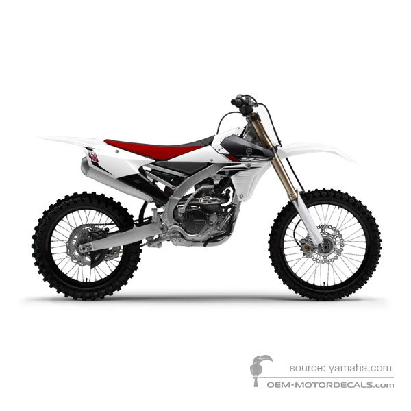 Pegatinas para Yamaha YZ450F 2014 - Blanco • Yamaha Pegatinas OEM