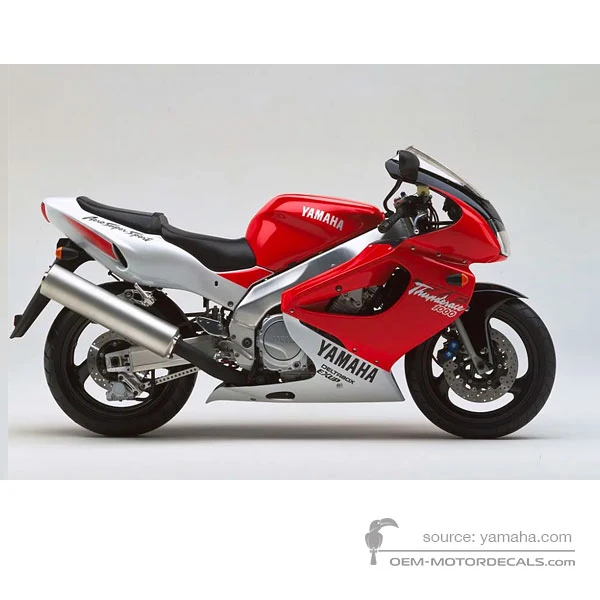 Stickers voor Yamaha YZF1000R THUNDERACE 1996 - Rood • Yamaha OEM Stickers