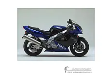 Stickers voor Yamaha YZF1000R THUNDERACE 1997 - Zwart • Yamaha OEM Stickers