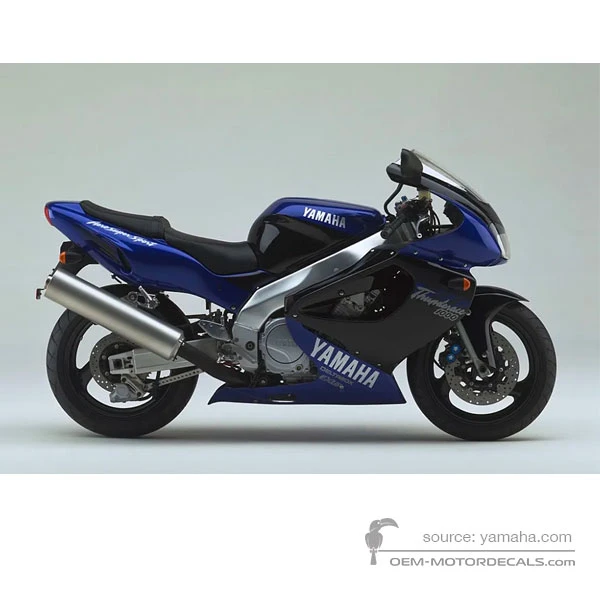 Stickers voor Yamaha YZF1000R THUNDERACE 1998 - Zwart • Yamaha OEM Stickers