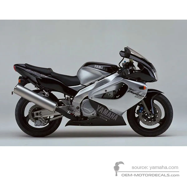 Pegatinas para Yamaha YZF1000R THUNDERACE 2000 - Negro • Yamaha Pegatinas OEM