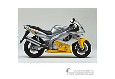 Naklejki do Yamaha YZF600R THUNDERCAT 1997 - Szary • Yamaha Naklejki OEM