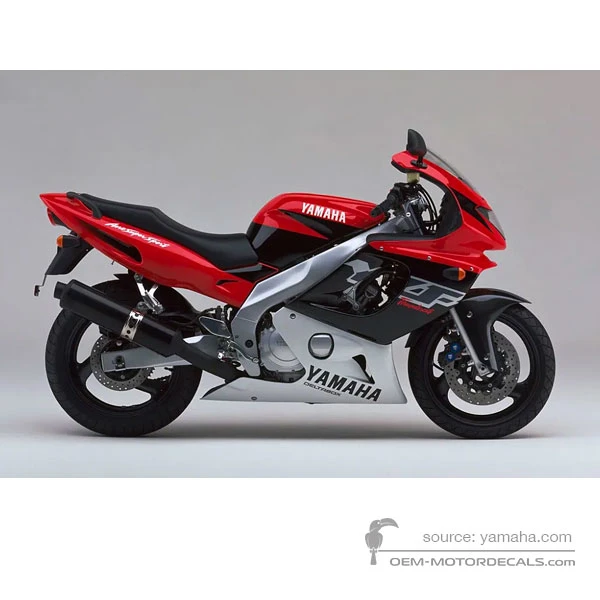 Stickers voor Yamaha YZF600R THUNDERCAT 1998 - Rood • Yamaha OEM Stickers