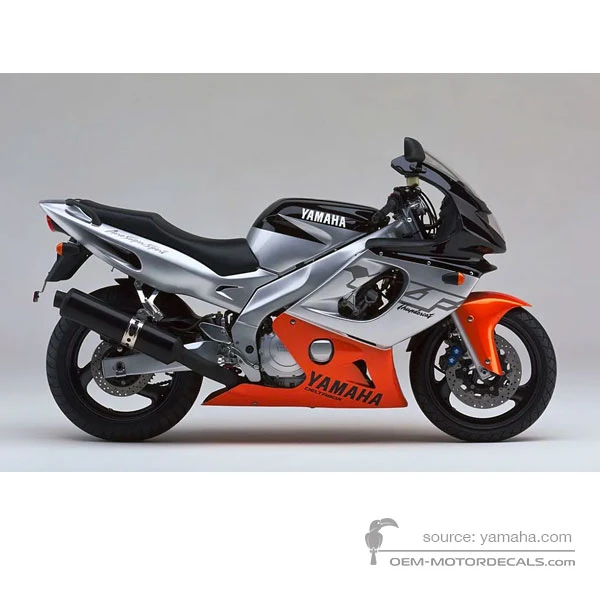 Adesivi per Yamaha YZF600R THUNDERCAT 1998 - Grigio • Yamaha Adesivi OEM