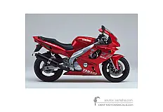 Stickers voor Yamaha YZF600R THUNDERCAT 2001 - Rood • Yamaha OEM Stickers