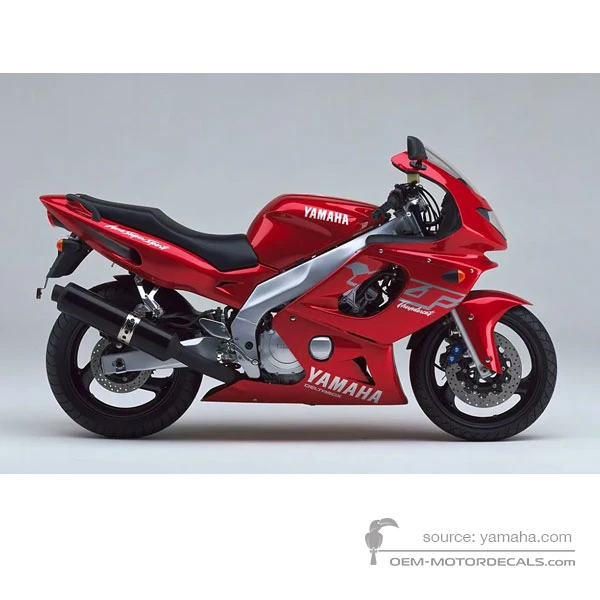 Adesivi per Yamaha YZF600R THUNDERCAT 2000 - Rosso • Yamaha Adesivi OEM