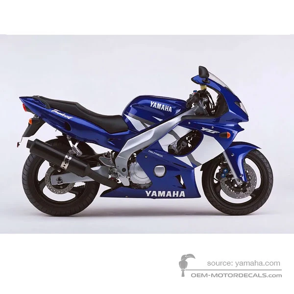 Adesivi per Yamaha YZF600R THUNDERCAT 2002 - Blu • Yamaha Adesivi OEM