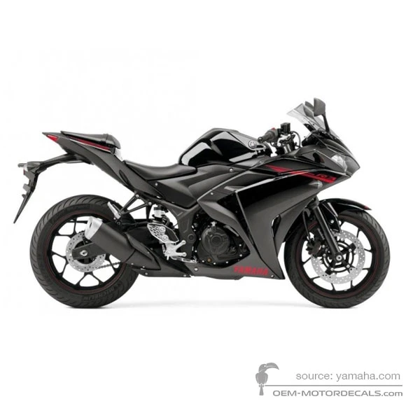 Pegatinas para Yamaha YZF R3 2015 - Negro • Yamaha Pegatinas OEM